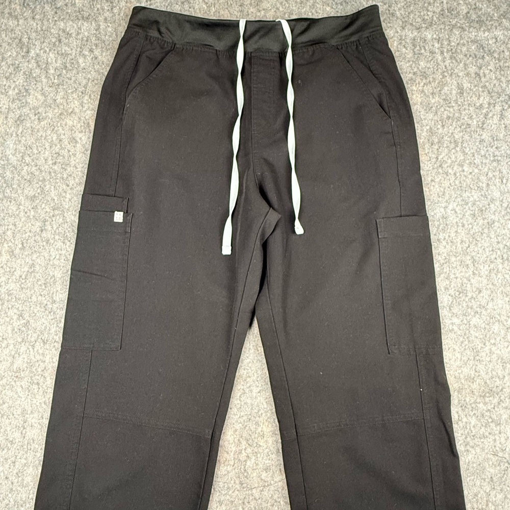 Figs Scrub Pants Mens Large Black Axim Cargo Bottoms Nurse Medical Technical‎ - Picture 2 of 10